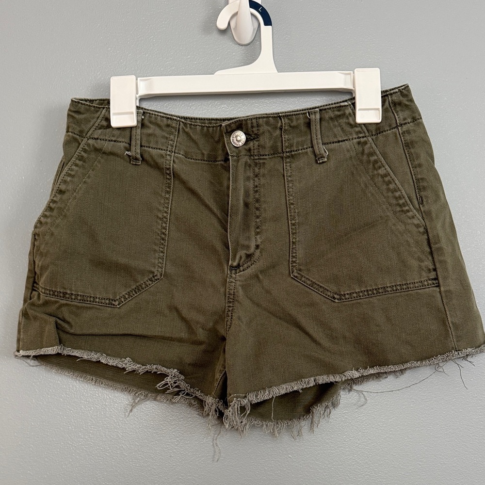 PAIGE Olive Green High Waist Women's Shorts